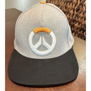 Blizzard Official Overwatch Logo Gray Hat Adjustable Snapback Cap Clean